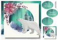 Northern Lights Christmas - Polar Bear 8x8