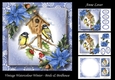Vintage Watercolour Winter - Birds & Birdhouse