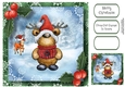 Rudolf Teddy Bear Gnome 8x8