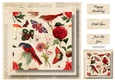 Vintage Nature Botanical Ephemera - Red