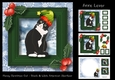 Meowy Christmas Cat - Black & White American Shorthair