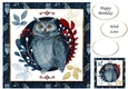 Gorgeous Woodlands Folk Art - Owl 8x8