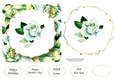 6x6 Watercolour Floral - White Roses