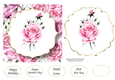 6x6 Watercolour Floral - Tea Roses