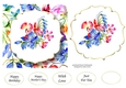 6x6 Watercolour Floral - Colourful Wildflowers