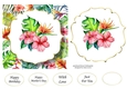 6x6 Watercolour Floral - Tropical Flowers