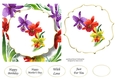 6x6 Watercolour Floral - Colourful Orchids