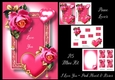 I Love You - Pink Heart & Roses