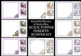 Beautiful Blooms & Butterflies QUICK TOPPER INSERTS Bumper Kit