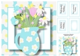 Blue Jug Of Spring Flowers, Birthday, Mothers Day, Easter