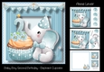 Baby Boy Second Birthday - Elephant Cupcake