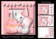 Baby Girl First Birthday - Elephant Cupcake