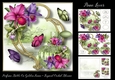 Perfume Bottle On Golden Frame - Tropical Orchid Blooms