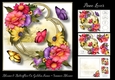 Blooms & Butterflies On Golden Frame - Summer Blooms