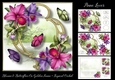 Blooms & Butterflies On Golden Frame - Tropical Orchids