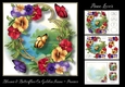 Blooms & Butterflies On Golden Frame - Pansies