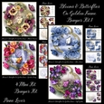 Blooms & Butterflies On Golden Frame Bumper Kit 1