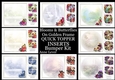 Blooms & Butterflies On Golden Frame QUICK TOPPER INSERTS Bumper Kit