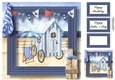 The Beach Hut - Blue Stripe 8x8