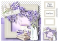 Lavender Letters - Books, Tea & Flowers 8x8