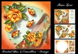 Fractal Shoe & Camellias - Orange