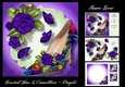 Fractal Shoe & Camellias - Purple