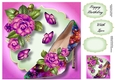 Fractal Shoe & Camellias - Pink 8x8