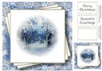 Faded Scene - Snowy Moonlit Forest - No Flowers