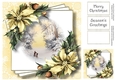 Faded Edge Christmas Scene - Rabbits In The Snow 8x8