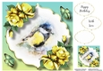 Beautiful Bird & Roses 1 8x8