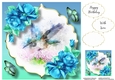 Beautiful Bird & Roses 4 8x8