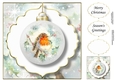 The Christmas Robin Bauble 3 NO FLOWERS