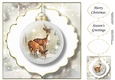 The Christmas Vintage Deer Bauble 1 NO FLOWERS