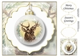 The Christmas Vintage Deer Bauble 2 NO FLOWERS