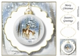 The Christmas Vintage Deer Bauble 3 NO FLOWERS