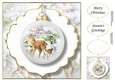 The Christmas Vintage Deer Bauble 4 NO FLOWERS