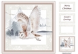 Sepia Christmas Winter Owl No Holly