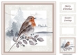 Sepia Christmas Winter Robin No Holly