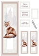 Sepia Christmas Fox No Holly Lge DL