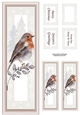 Sepia Christmas Robin No Holly Lge DL