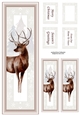 Sepia Christmas Stag No Holly Lge DL