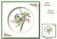 Beautiful Watercolour Bird At Christmas 1 No Flowers