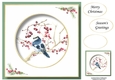 Beautiful Watercolour Bird At Christmas 3 No Flowers