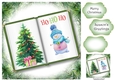 Open Book Christmas No Flowers - Jolly Snowman