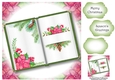 Open Book Christmas No Flowers - Pink Poinsettias