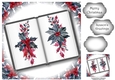 Open Book Christmas No Flowers - Red & Black