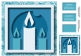 Christmas Faux Papercut Candles No Flowers