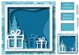 Christmas Faux Papercut Presents No Flowers
