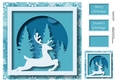 Christmas Faux Papercut Stag 1 No Flowers
