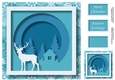 Christmas Faux Papercut Stag 2 No Flowers